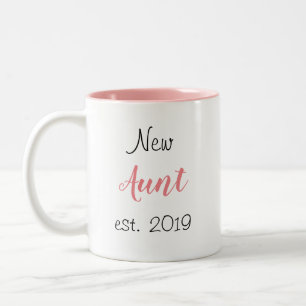 Tasse 2 Couleurs Mignonne Douce Jolie Nouvelle Tante Famille Parent