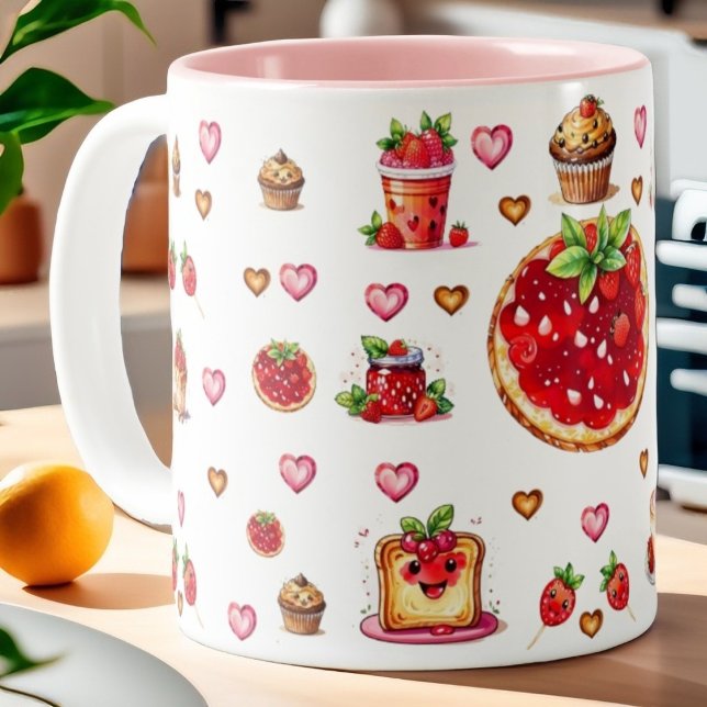 Tasse 2 Couleurs 💗 mignonne fraise 🍓 🥨 (Créateur téléchargé)