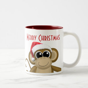 Tasse 2 Couleurs Mignonne grosse noix de singe de chapeau du Père N