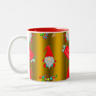 Tasse 2 Couleurs Mignons elfes de Noël géants
