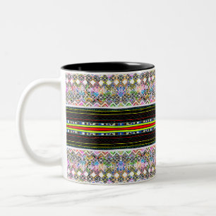 Tasse 2 Couleurs Mignons motifs tribaux aztèques colorés