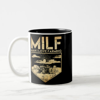 Tasse 2 Couleurs MILF Man I Love Farming Tracteur Drôle Man I Love 