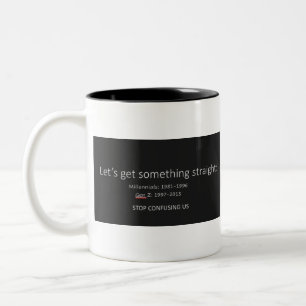 Tasse 2 Couleurs Millennials vs Gen Z