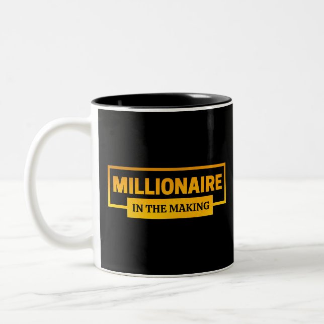 TASSE 2 COULEURS MILLIONNAIRE EN TRAIN DE FAIRE (Gauche)