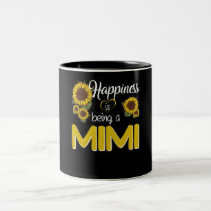 Tasse 2 Couleurs Mimi Gift  Le Bonheur Est Un Mi-Mi Tournesol