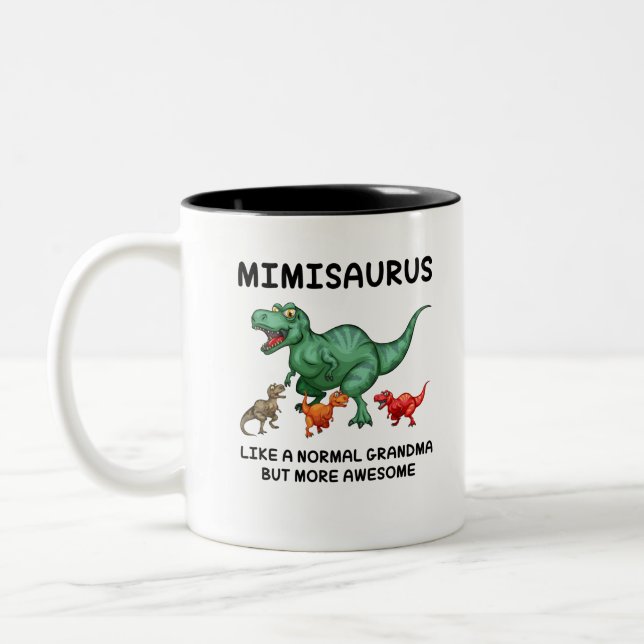 Tasse 2 Couleurs Mimisaurus Comme Une Grand-Mère Normale Mais Plus  (Gauche)