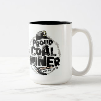 TASSE 2 COULEURS MINEUR DE CHARBON FIER