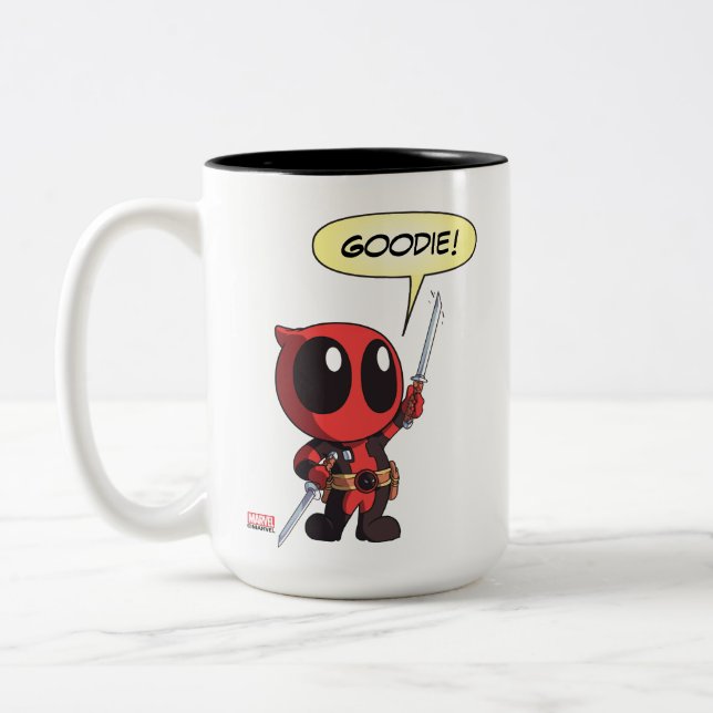Tasse 2 Couleurs Mini Deadpool Avec Deux Épées (Gauche)