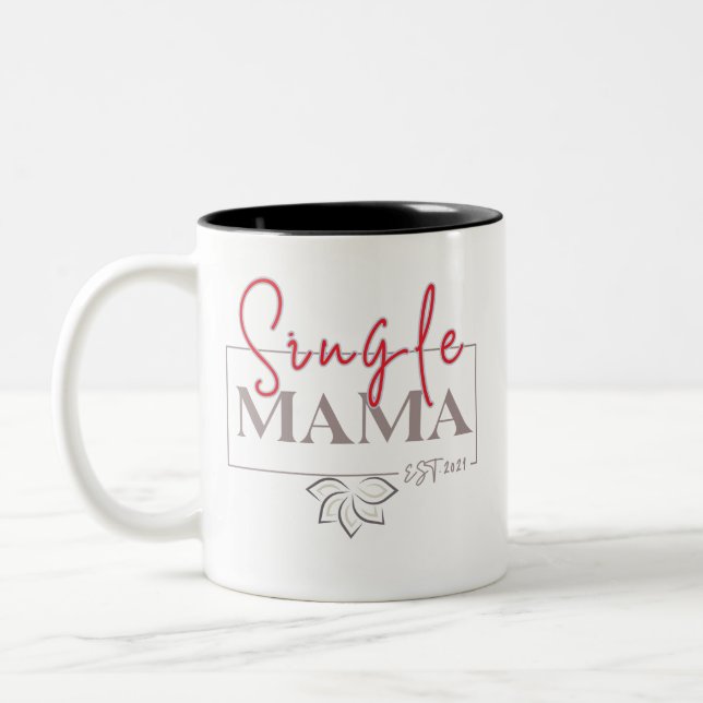Tasse 2 Couleurs Mini-maman simple (Gauche)
