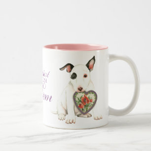 Tasse 2 Couleurs Miniature Bull Terrier Heart Maman