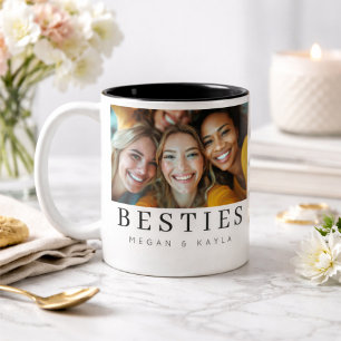 Tasse 2 Couleurs Minimaliste Moderne Chic Meilleures Amies Amie Pho