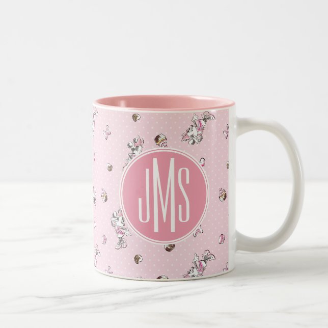 Tasse 2 Couleurs Minnie | Elégante aquarelle Pose (Droit)