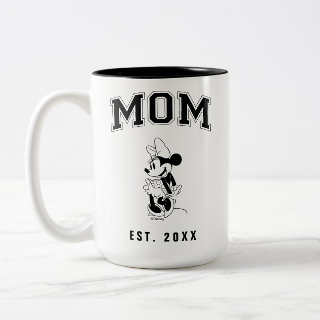 Tasse 2 Couleurs Minnie Mouse Maman avec la date (Gauche)