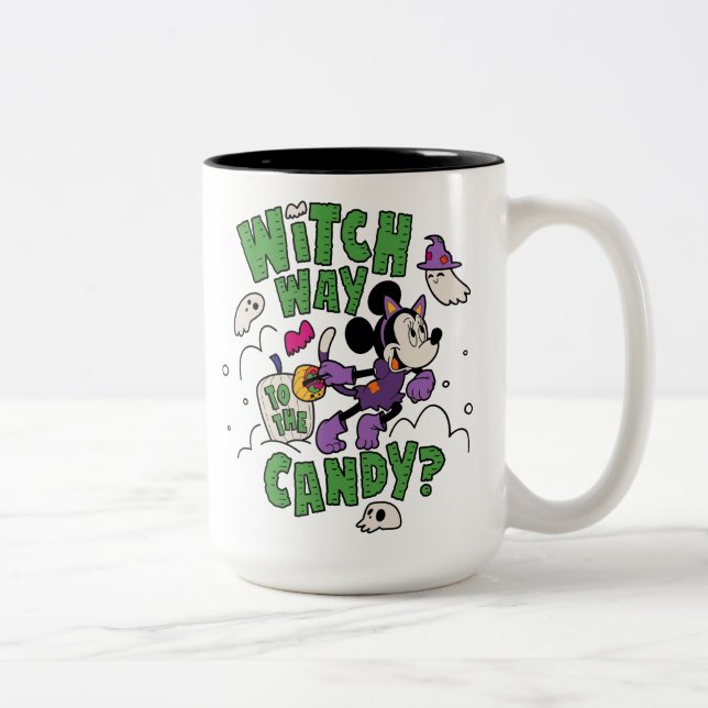 Tasse 2 Couleurs Minnie Souris - Sorcière jusqu'au bonbon (Droit)