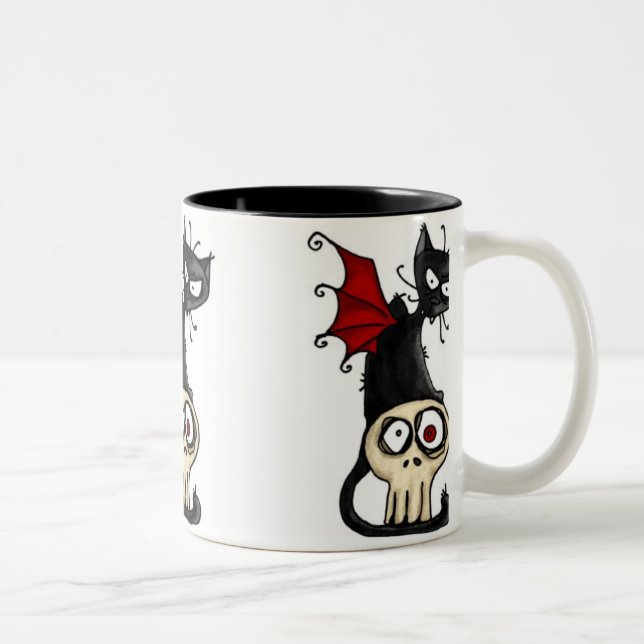 Tasse 2 Couleurs minou de croc (Droit)
