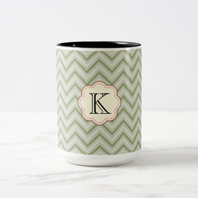 Tasse 2 Couleurs Mint Chevron (Centre)