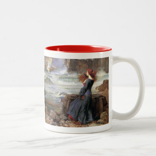 Tasse 2 Couleurs Miranda - la tempête - John William Waterhouse (Droit)