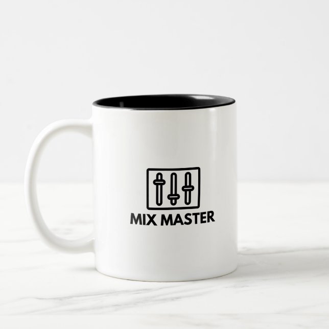 Tasse 2 Couleurs Mix Master Audio Engineer Music Studio Saying (Gauche)
