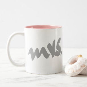 Tasse 2 Couleurs Mme Gifts Pour La Fête De Sa Mère Noir Blanc Rose