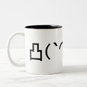 Tasse 2 Couleurs Mo' Angry Emoticon Japonais Kaomoji