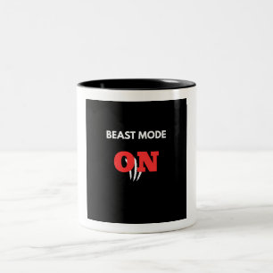 Tasse 2 Couleurs Mode Bête Activé Café de Motivation pour Gym de Fo