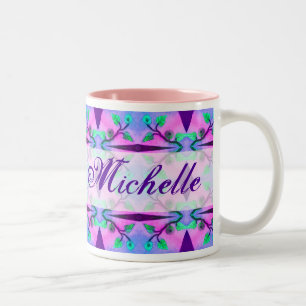Tasse 2 Couleurs Modèle abstrait floral