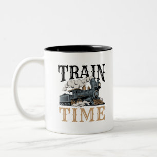 Tasse 2 Couleurs Modèle de temps ferroviaire Hobbyiste ferroviaire