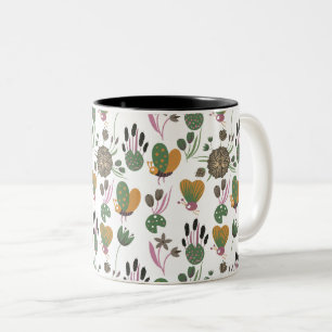 Tasse 2 Couleurs Modèle floral mou