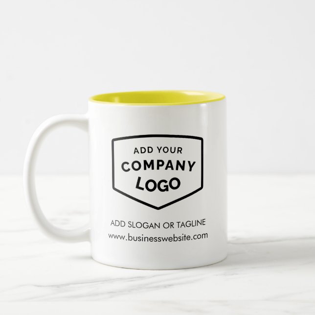 Tasse 2 Couleurs Modern Business Logo Company Swag Custom (Gauche)