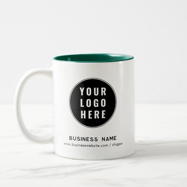 Tasse 2 Couleurs Modern Business Logo Website Custom Promotional (Gauche)