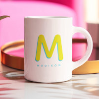 Modern Cute Fun Nom personnalisé 3D Monogramme