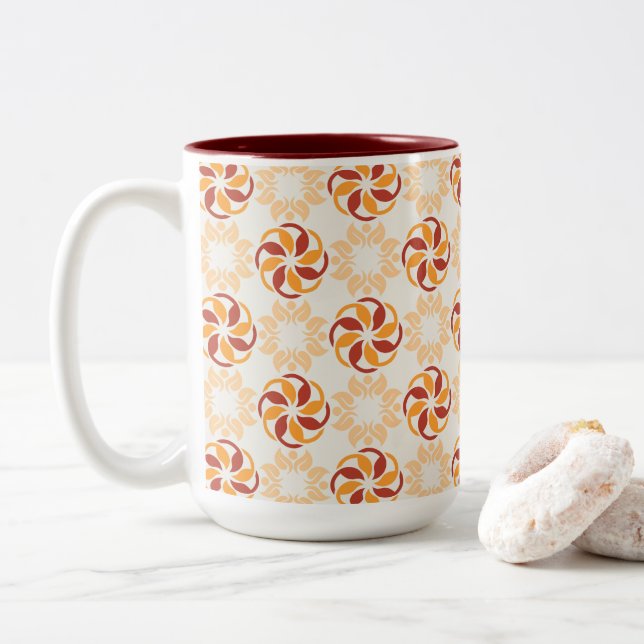 Tasse 2 Couleurs Modern Floral Delight (Avec donut)