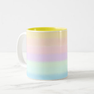 Tasse 2 Couleurs Moderne Abstrait Pastel Dégradé Multicolore