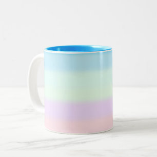 Tasse 2 Couleurs Moderne Abstrait Pastel Multicolore Gradient Deux-
