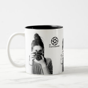 Tasse 2 Couleurs Moderne Minimaliste Propre 3 Photos Photo & Logo
