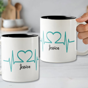 Tasse 2 Couleurs Moderne Simple Cœur Infirmière Médecin Médical