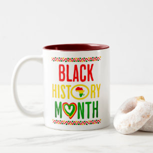 Tasse 2 Couleurs Mois noir, Juneteenth, Mois de l'histoire des Noir