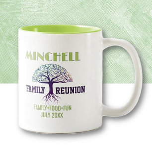 Tasse 2 Couleurs Moments amusants ! Réunion de famille personnalisé