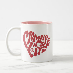 Tasse 2 Couleurs Momlife Is Lit Funky Motherhood Mère Maman Fête de