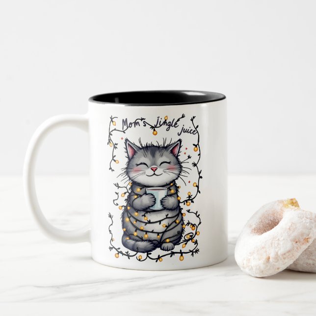 Tasse 2 Couleurs Mom's Jingle Juice  (Avec donut)