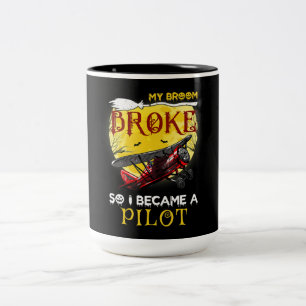 Tasse 2 Couleurs Mon Broom S'Est Écrasé Alors Je Suis Devenu Pilote