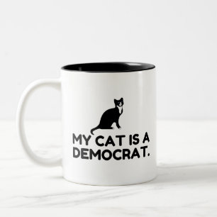 Tasse 2 Couleurs Mon Chat Est Démocrate