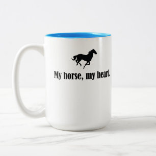 Tasse 2 Couleurs Mon Cheval, ma bouillie de café du coeur (intéri