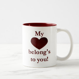 Tasse 2 Couleurs Mon coeur appartient à vous
