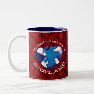 Tasse 2 Couleurs Mon coeur sera toujours en ÉCOSSE!