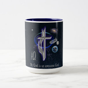 Tasse 2 Couleurs Mon Dieu est un Dieu génial