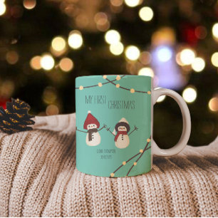 Tasse 2 Couleurs Mon illustration de bonhomme de neige pour mon pre