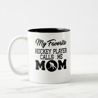 Tasse 2 Couleurs Mon joueur de hockey préféré m'appelle maman