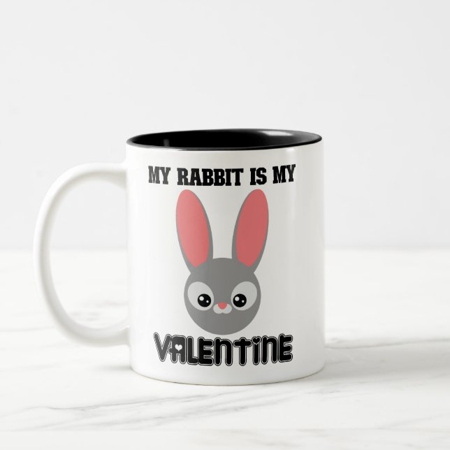 Tasse 2 Couleurs Mon Lapin Est Mon Valentin (Gauche)