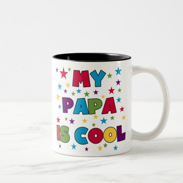 Tasse 2 Couleurs Mon papa est frais (Droit)